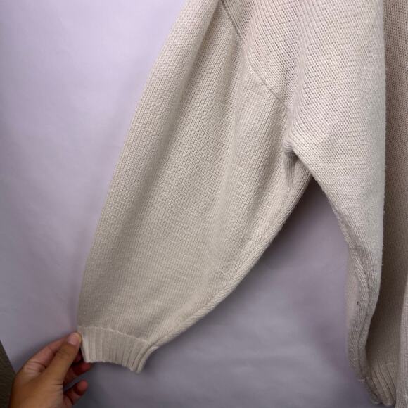 Saltwater Luxe Sun Sand Surf Sweater, Cream, 100% Acrylic Beach Coastal Pullover - Picture 6 of 14